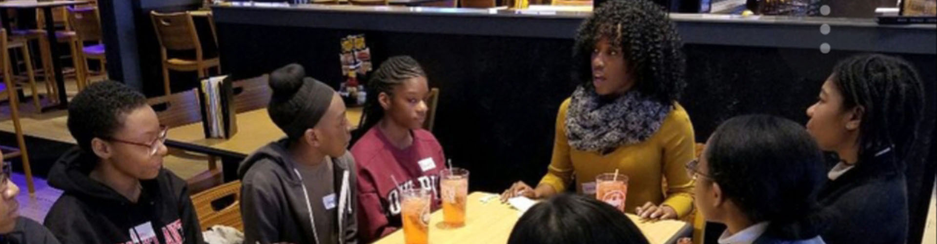 Tiyanna Washington with young female students